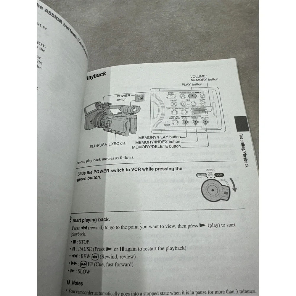 Sony HDR-FX1000 Handycam HDV Camcorder Operating Guide Manual ONLY